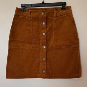 ON-34TH Women's Corduroy Mini Skirt in Rust